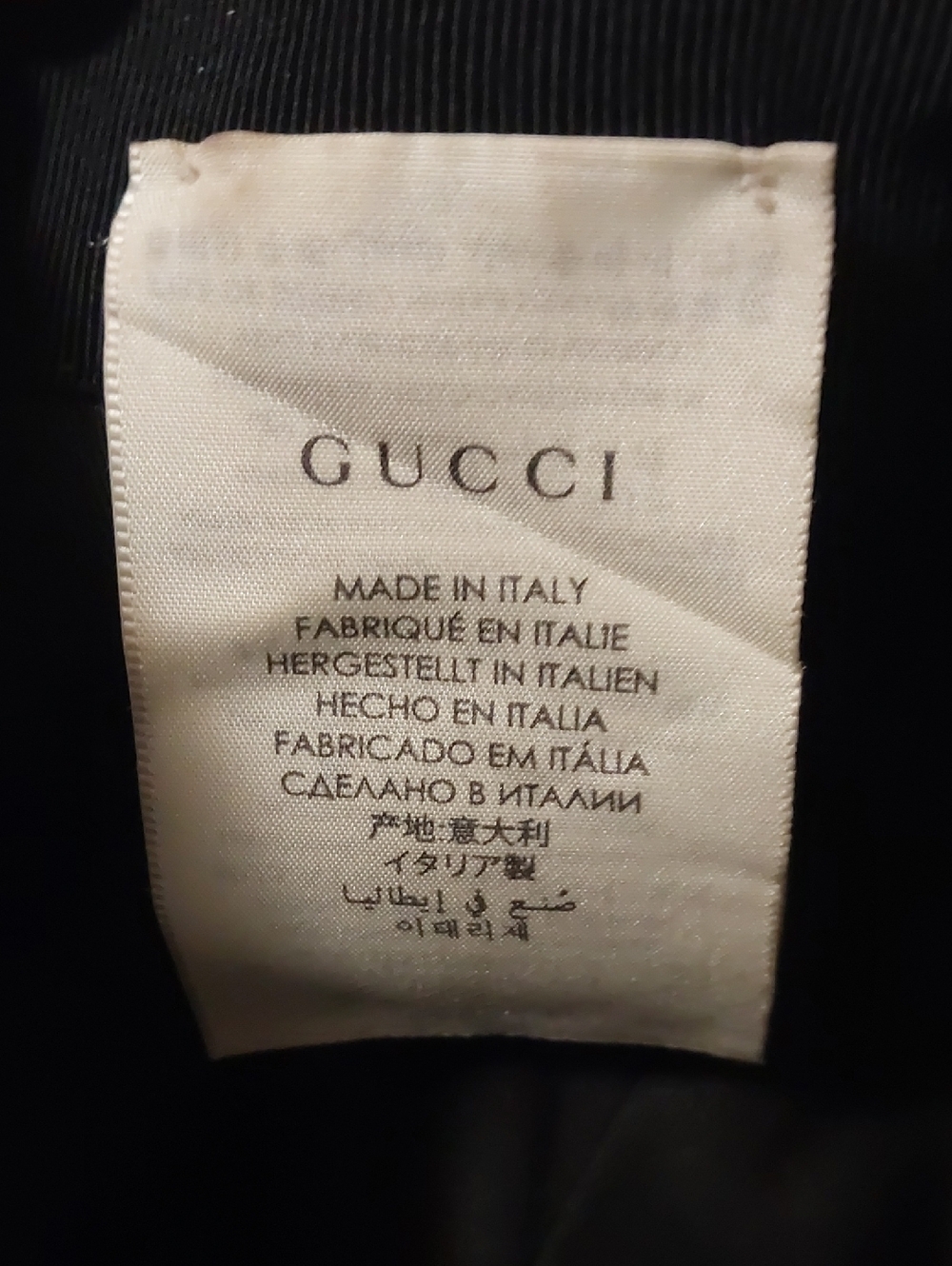 Gucci Black Baseball Cap with Gold Logo Patch Vintage - Picture 7 of 8